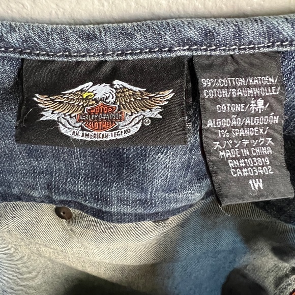 Vintage Harley-Davidson Jeans vest - size 1W - Picture 3 of 8